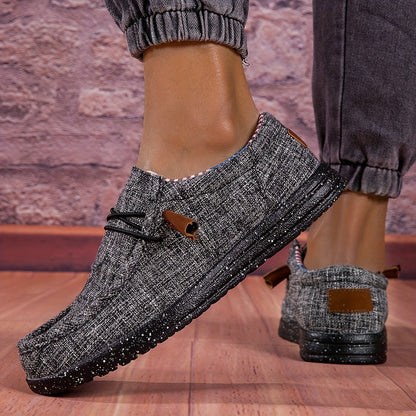 Herren Slip-On Loafer für Freizeit und Alltag – Komfortabler Canvas Slipper