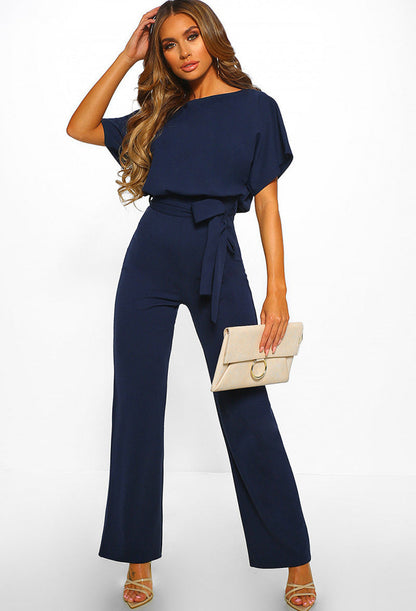 Margaret – Modischer Damen-Jumpsuit mit Schnürung und Knöpfen