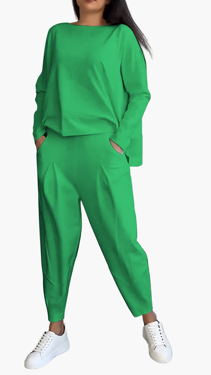 Damen Zweiteiliges Cozy Freizeitset – Komfortables Loungewear Outfit für Alltag & Entspannung
