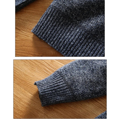 Herren Strickpullover mit Reißverschluss – Modern, Lässig, Ideal für Herbst & Winter