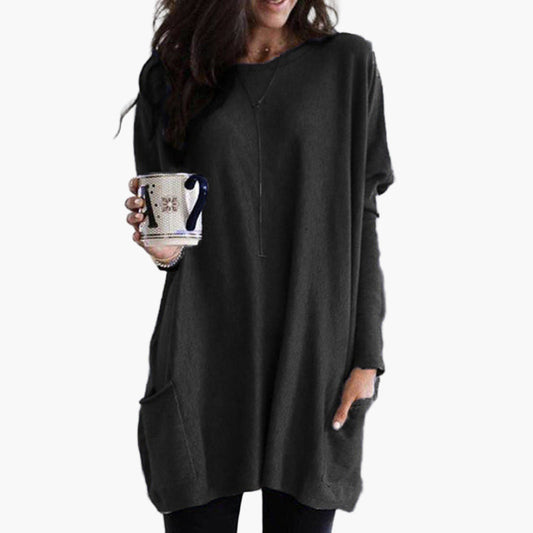 Damen Oversize Langarm Sweatshirt Pullover für Freizeit und Alltag