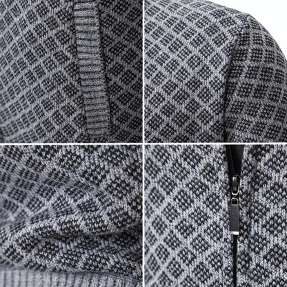 Herren Strickjacke mit Reißverschluss – Eleganter Business Casual Look für Alltag und Büro