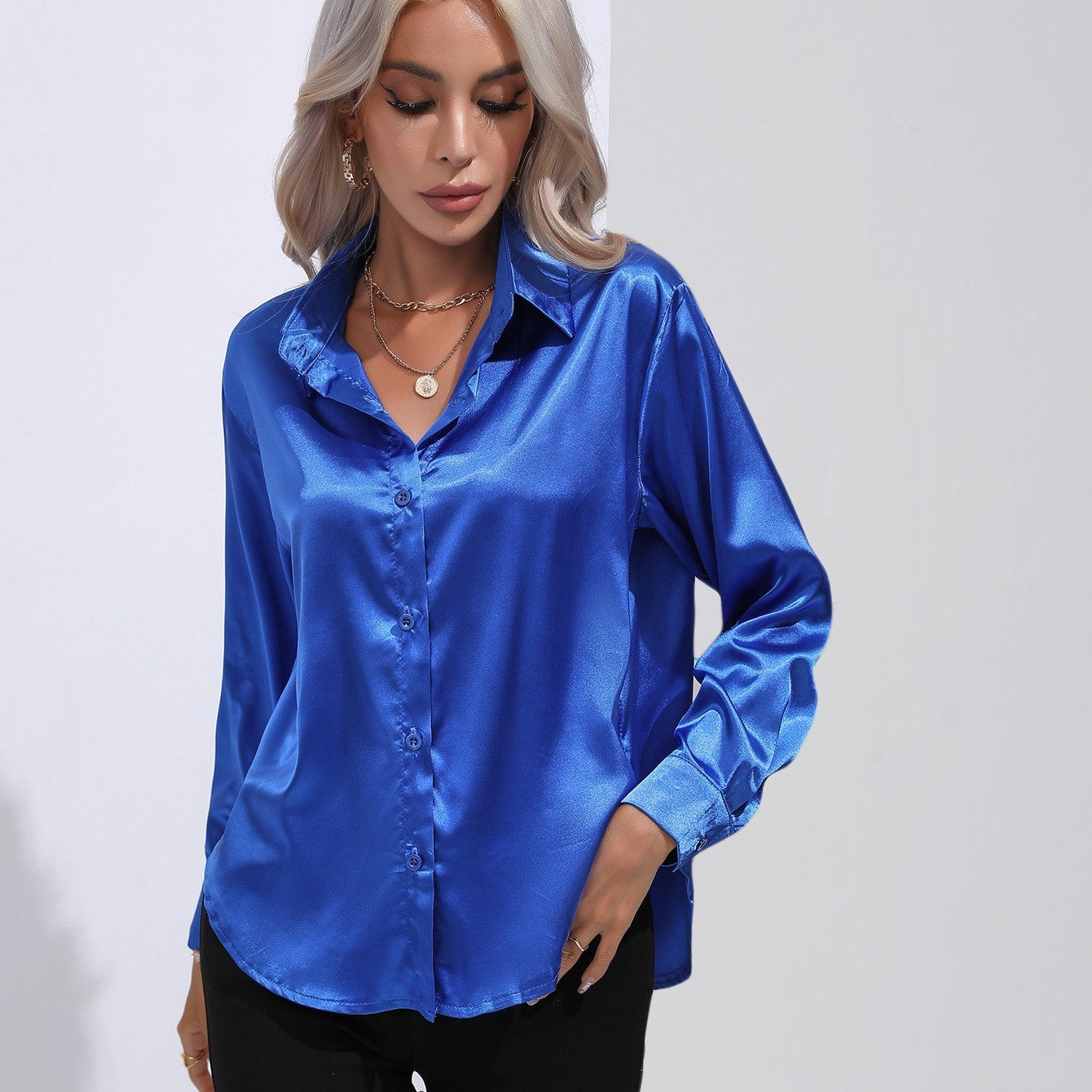 Hayley – Satinbluse für Damen