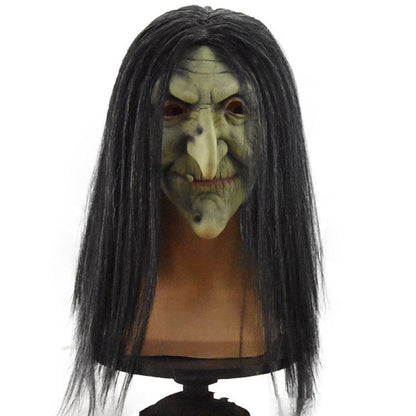 Halloween Hexenmaske für Erwachsene – Gruselige Kostümmaske für Halloween-Partys & Deko