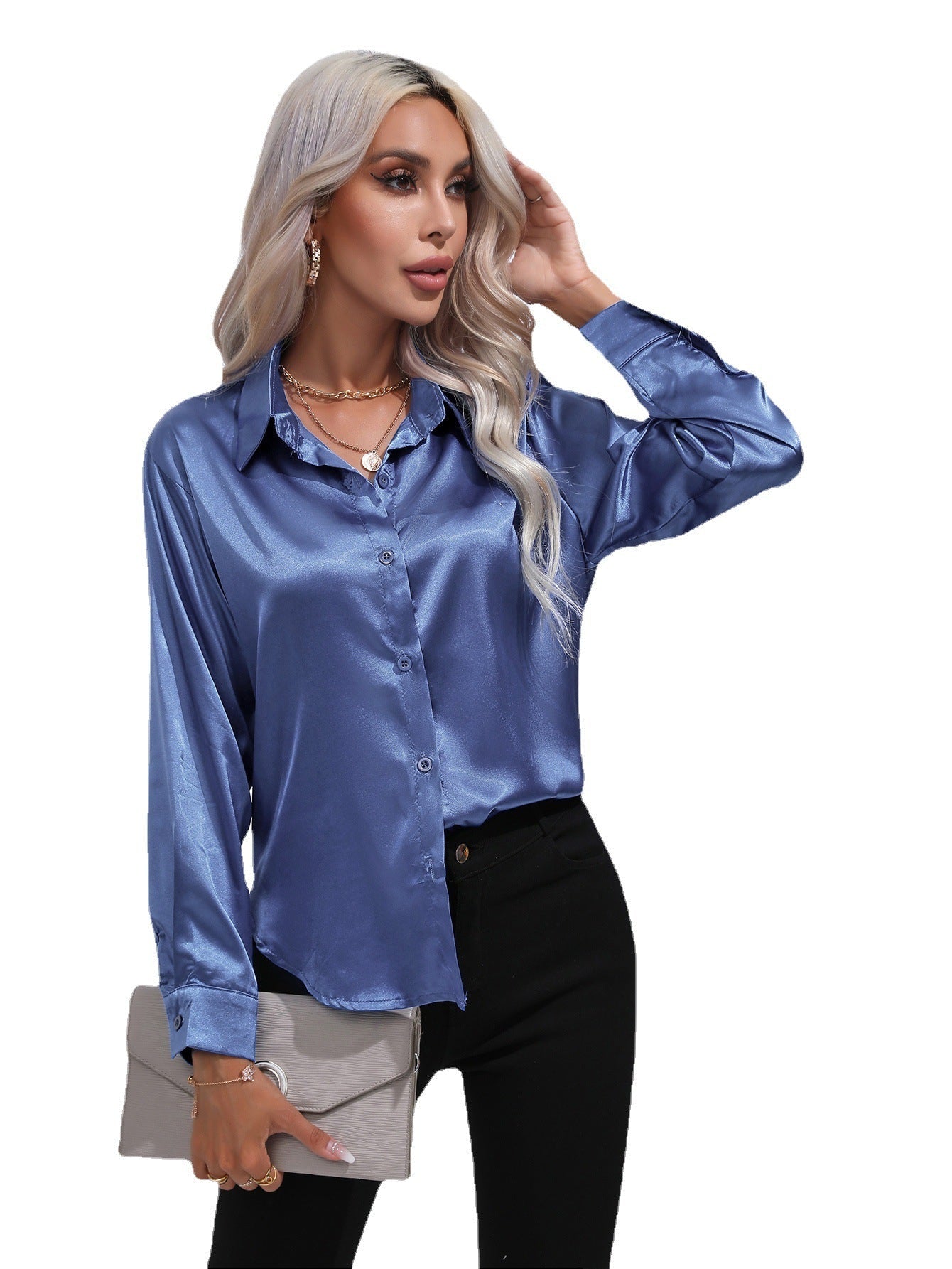 Hayley – Satinbluse für Damen