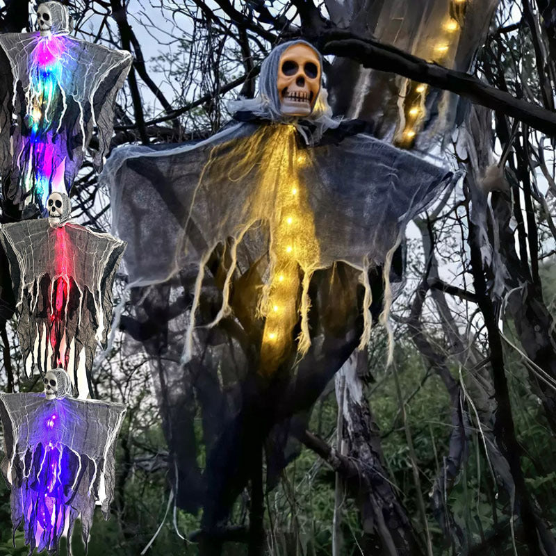 Halloween Hängende Geister-Dekoration mit LED-Lichtern – Gruselige Party- und Gartendeko