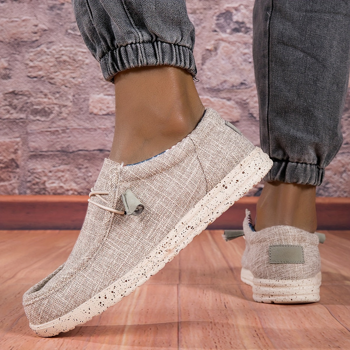 Herren Slip-On Loafer für Freizeit und Alltag – Komfortabler Canvas Slipper