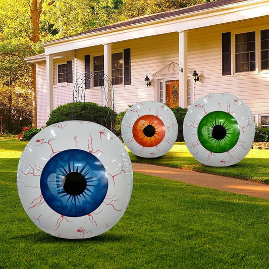 Halloween Deko Aufblasbare Riesen-Augenballons für Gruselpartys und Gartendekoration