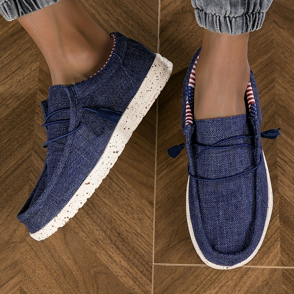 Herren Slip-On Loafer für Freizeit und Alltag – Komfortabler Canvas Slipper