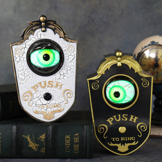 Halloween Türglocke mit grünem Auge – Spukige Deko für Halloween-Partys & Trick-or-Treat