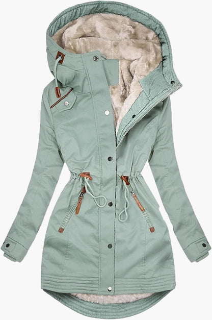 Damen Winterparka mit Kapuze und Fleecefutter – Modischer Mantel für Outdoor, Alltag & Freizeit