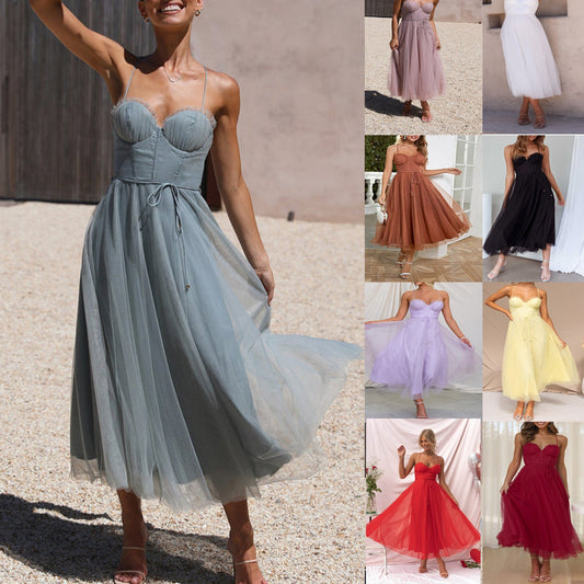 Charlotte – Lässiges Damenkleid mit Spaghettiträgern