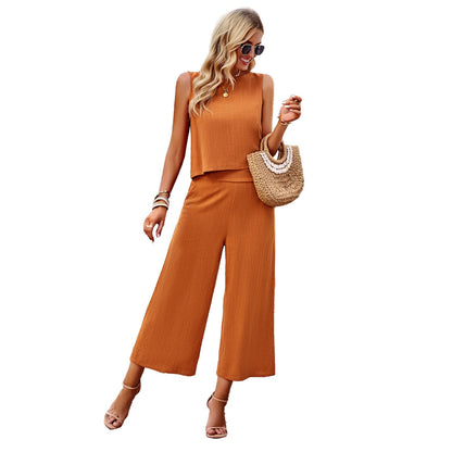 Angela – Ärmelloses Top und Verkürzte Hose Set