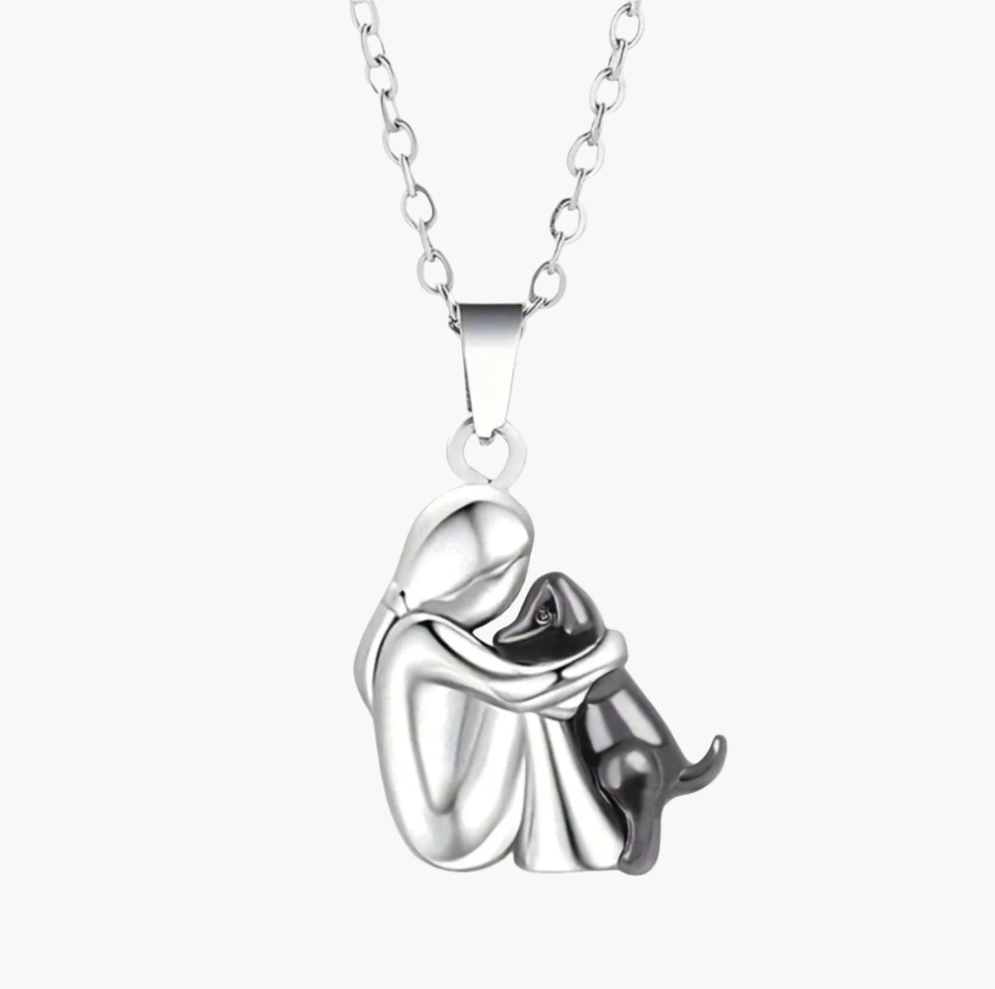 Damen Halskette mit Hundemotiv – Symbolische Anhänger-Kette für Hundeliebhaber, Geschenkidee