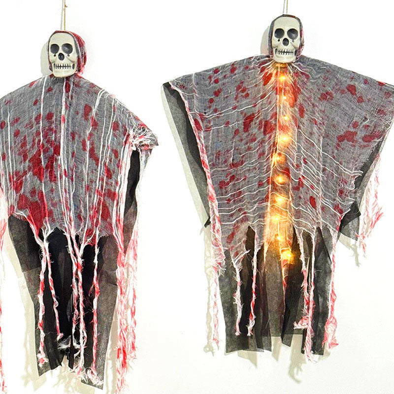 Halloween Hängende Leuchtende Skelett-Geister Deko für Spukhaus & Party