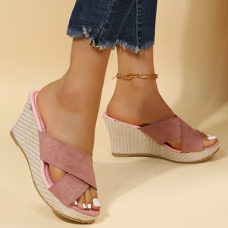 Patricia – Damen Plateau-Sandalen mit Hanfseil