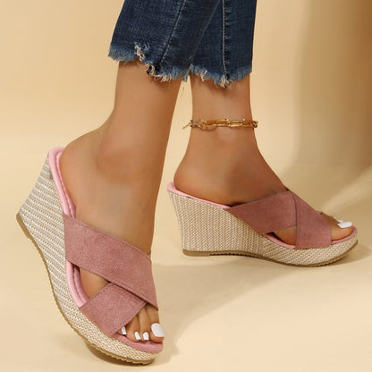 Patricia – Damen Plateau-Sandalen mit Hanfseil