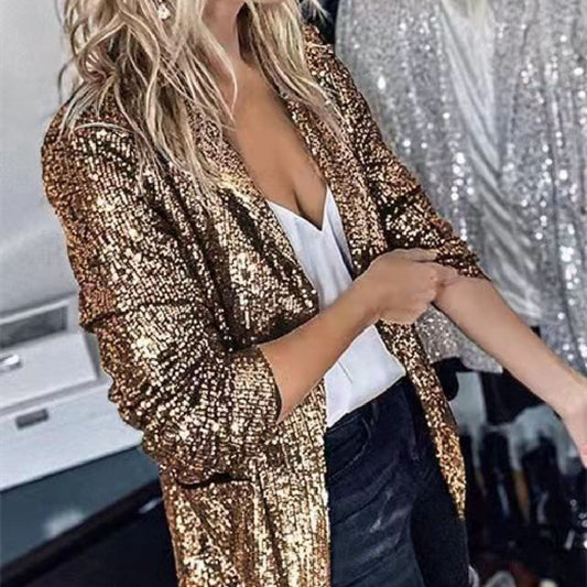 Eleganter Damen-Paillettenblazer für festliche Anlässe