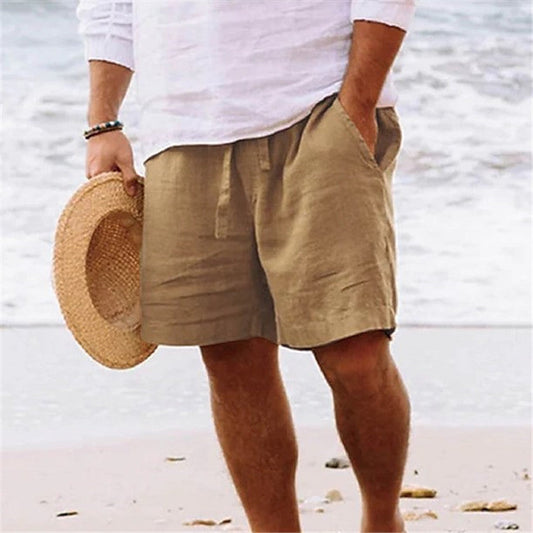 Roy – Bequeme Atmungsaktive Herrenshorts in Einfarbigem Sandton