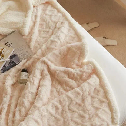 Kuschelige Winter Schlafdecke für Damen und Herren – Luxus Komfortdecke mit Lammwoll-Effekt, perfekt für Schlafzimmer & Sofa