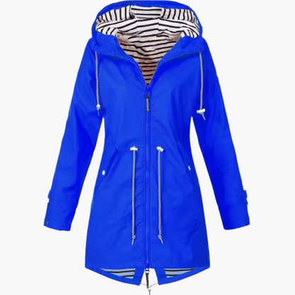 Damen Regenjacke Wasserdicht Windbreaker Outdoor Parka – Funktionale Übergangsjacke mit Kapuze
