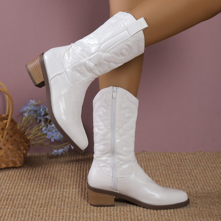 Christina – Modische Westernstiefel mit Chunky Heel