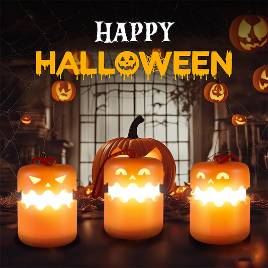 Halloween LED Kürbis-Laterne für Dekoration – Gruselige Partybeleuchtung