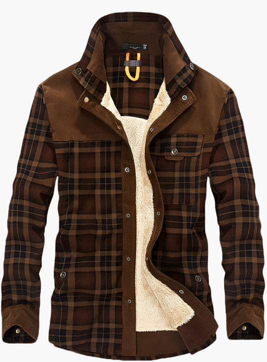 Herren Outdoor Flanelljacke im Holzfäller-Stil mit Fleece-Futter – Freizeit & Abenteuer
