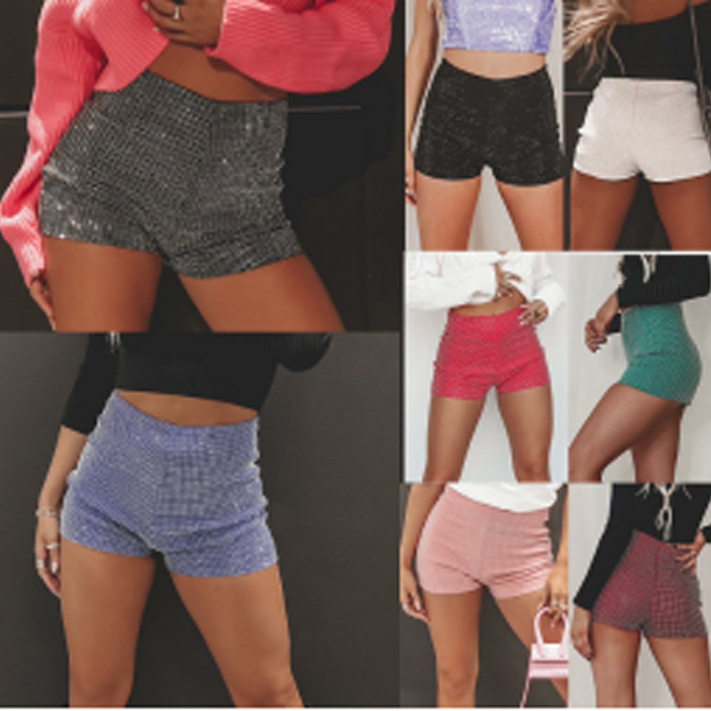 Helen – Glänzende Heiße Shorts für Damen