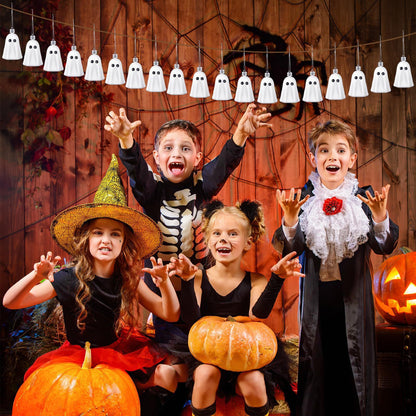 Halloween Deko-Set Geist Anhänger für gruselige Party-Atmosphäre, 12er Set