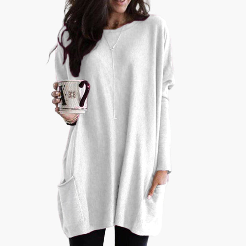 Damen Oversize Langarm Sweatshirt Pullover für Freizeit und Alltag