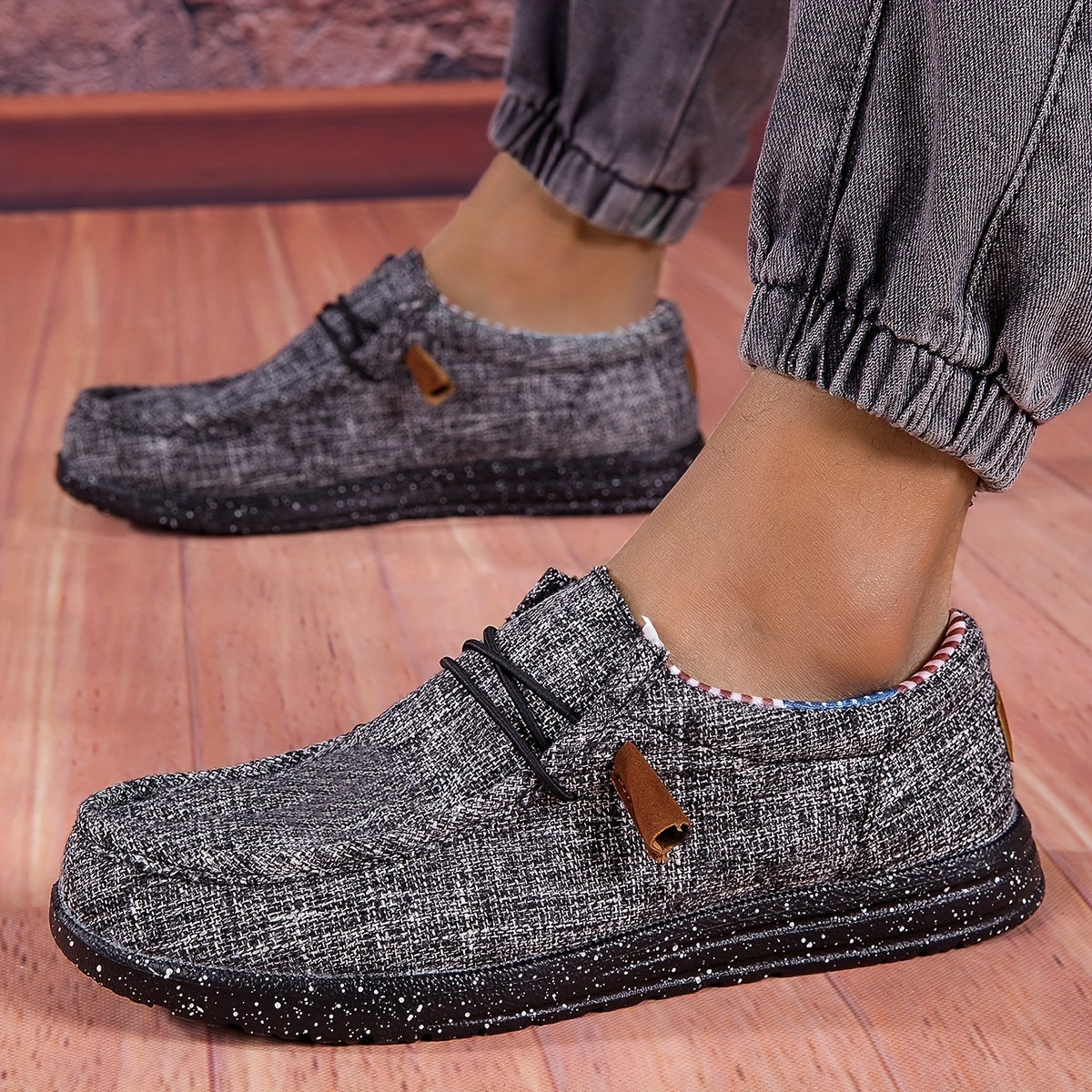 Herren Slip-On Loafer für Freizeit und Alltag – Komfortabler Canvas Slipper