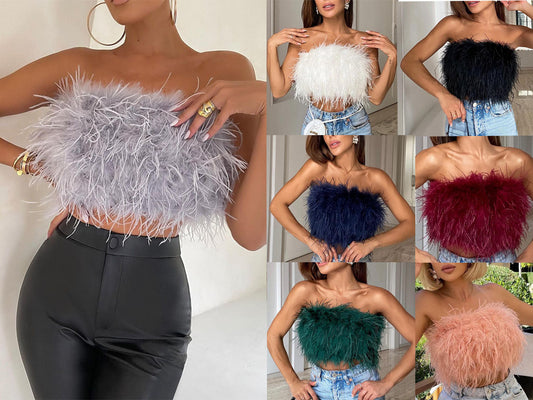 Barbara – Flauschiges Bustier-Top für Damen