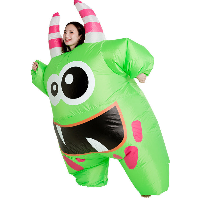 Kinder Halloween Kostüm Aufblasbares Alien im UFO - Lustiges Karneval und Party Kostüm