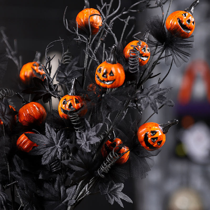 Halloween Kürbis Zweige Dekoration für Partys und gruselige Atmosphäre