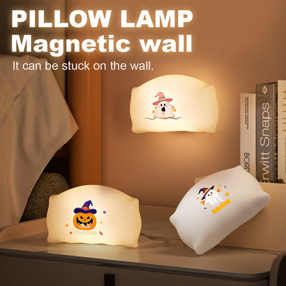 Halloween Nachtlicht für Kinder – Pat the Light – Deko-Lampe mit Geister- und Kürbis-Motiven, 3 Helligkeitsstufen, Timer, Touch-Funktion, ideales Geschenk und Partydeko