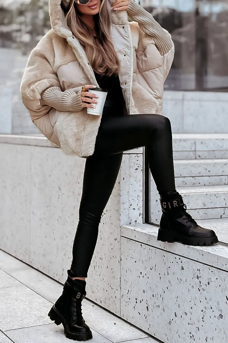 Damen Winterjacke mit Kapuze – Modische Oversize Steppjacke für kalte Tage