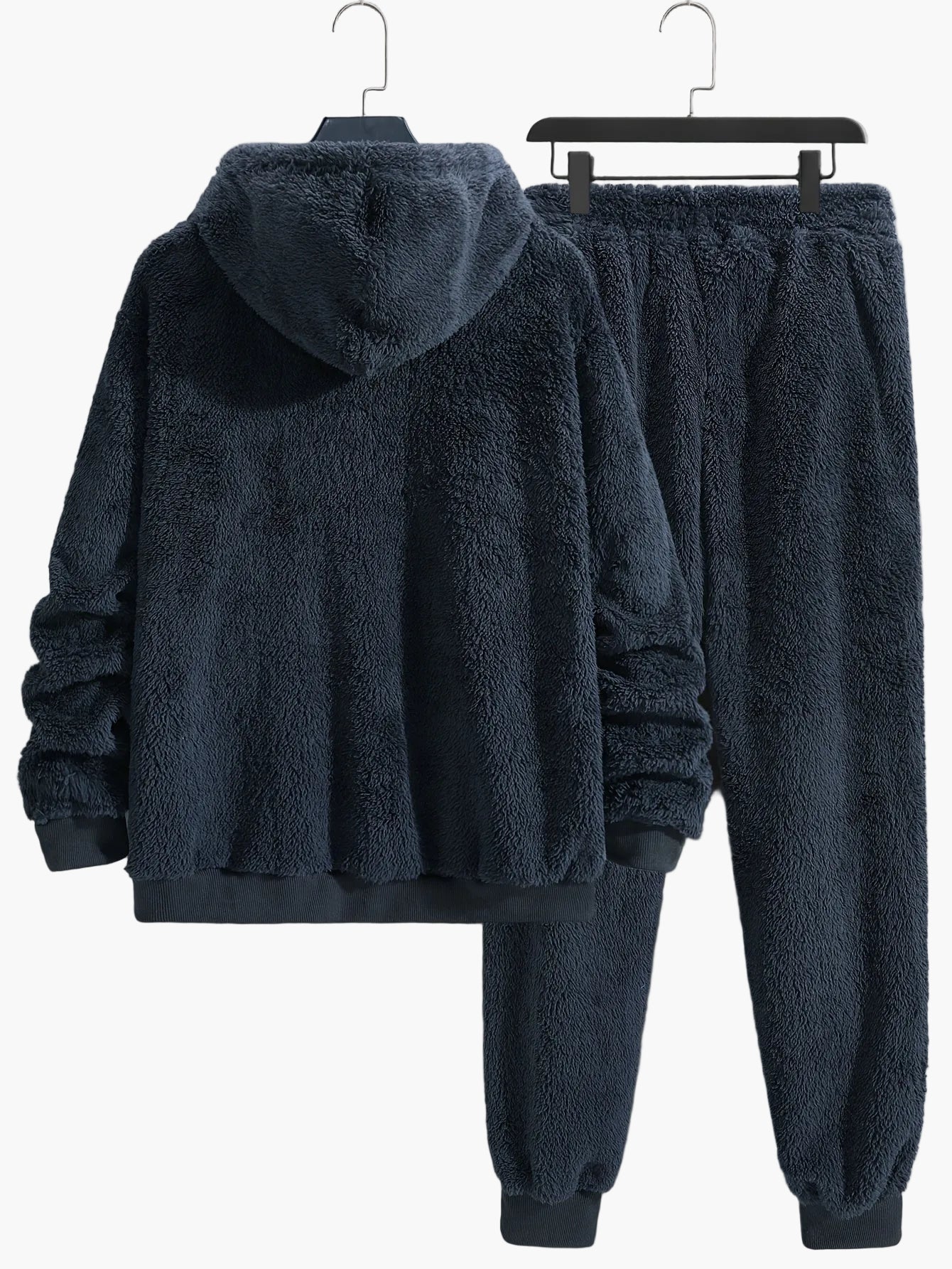 Herren Fleece Kapuzenpullover & Jogginghose Set – Bequemes Freizeit-Outfit für Herbst und Winter