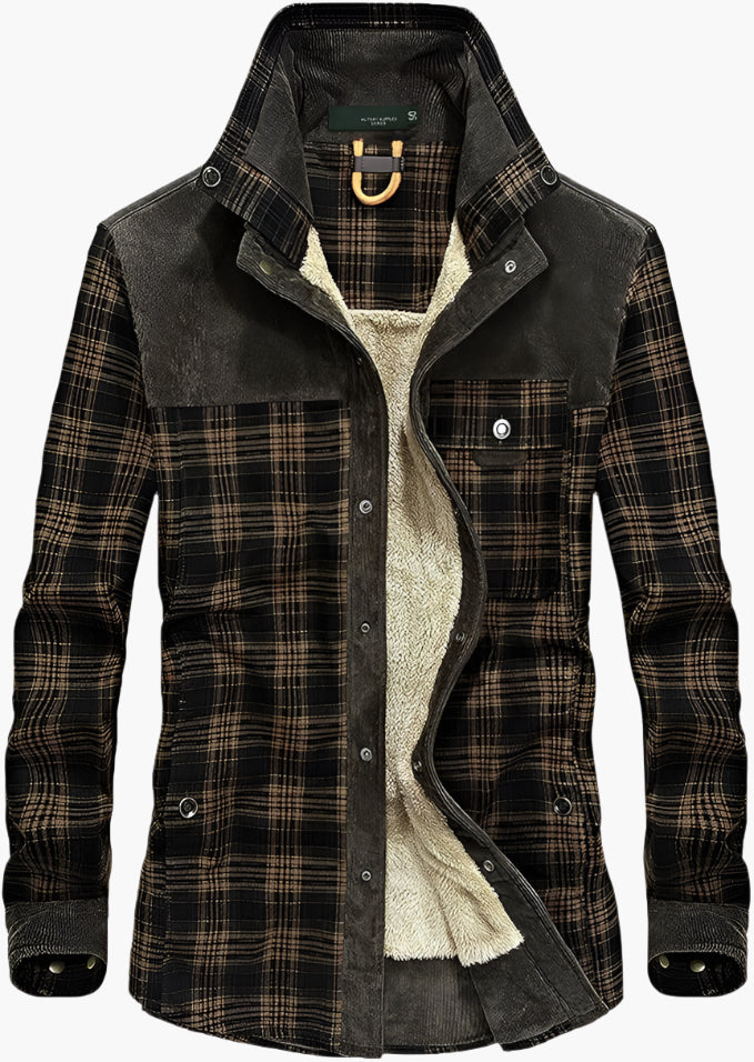 Herren Outdoor Flanelljacke im Holzfäller-Stil mit Fleece-Futter – Freizeit & Abenteuer