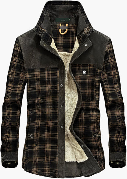 Herren Outdoor Flanelljacke im Holzfäller-Stil mit Fleece-Futter – Freizeit & Abenteuer