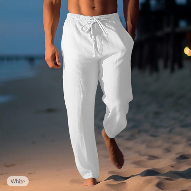 Zoe – Bequeme Damen-Strandhose mit elastischem Bund