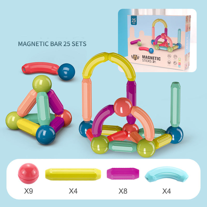 Magnetische Konstruktionsspielzeug Bausteine für Kinder – Kreatives Lernspielzeug, Magnetbaukasten, Jungen & Mädchen