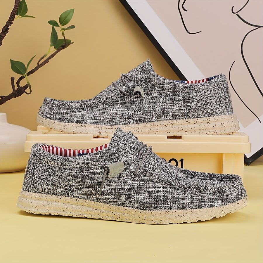 Herren Slip-On Loafer für Freizeit und Alltag – Komfortabler Canvas Slipper