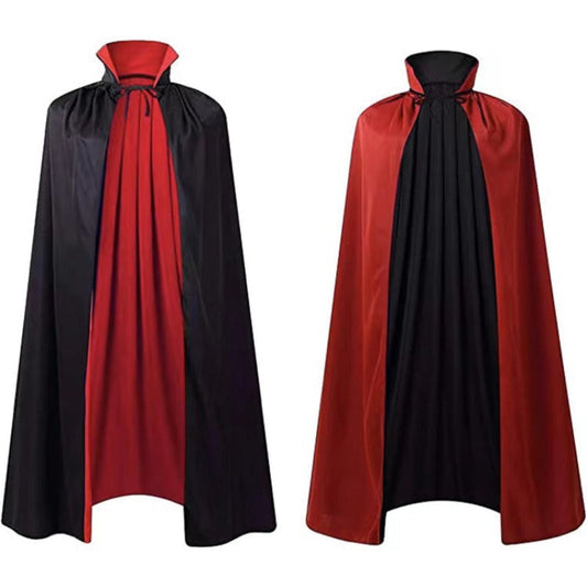 Halloween Umhang für Erwachsene – Reversibler Vampir & Hexen Mantel – Perfekt für Kostüm, Party & Gruselspaß