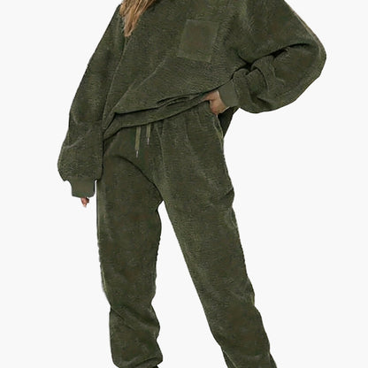 Damen Freizeit Lounge Set Zweiteiler, Oversize Pullover & Jogginghose – Bequemes Outfit für Zuhause & Freizeit