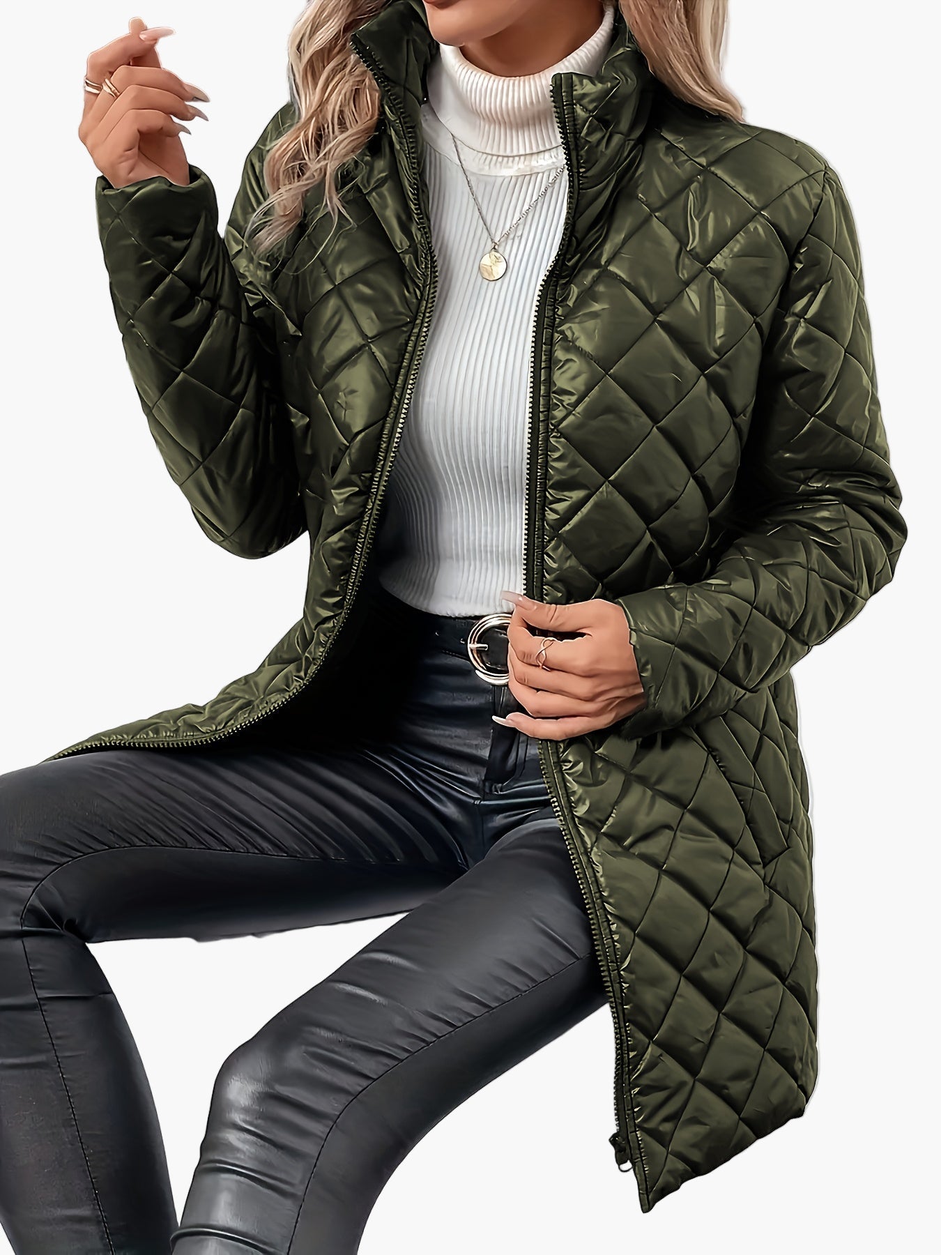 Damen Steppjacke im modernen Casual-Look – Perfekt für Herbst und Winter