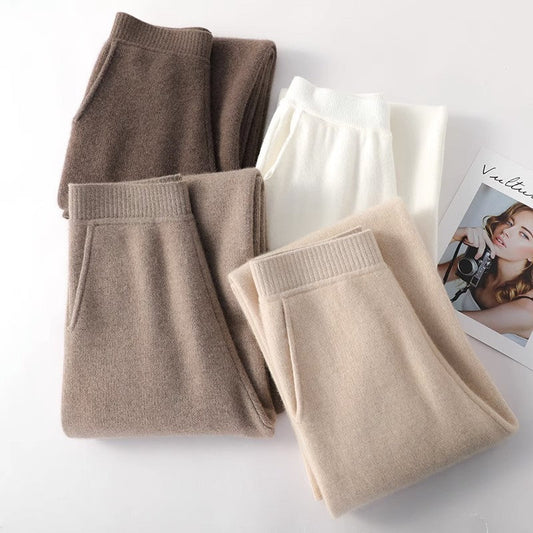 Abigail – Weite Damenhosen aus Wolle