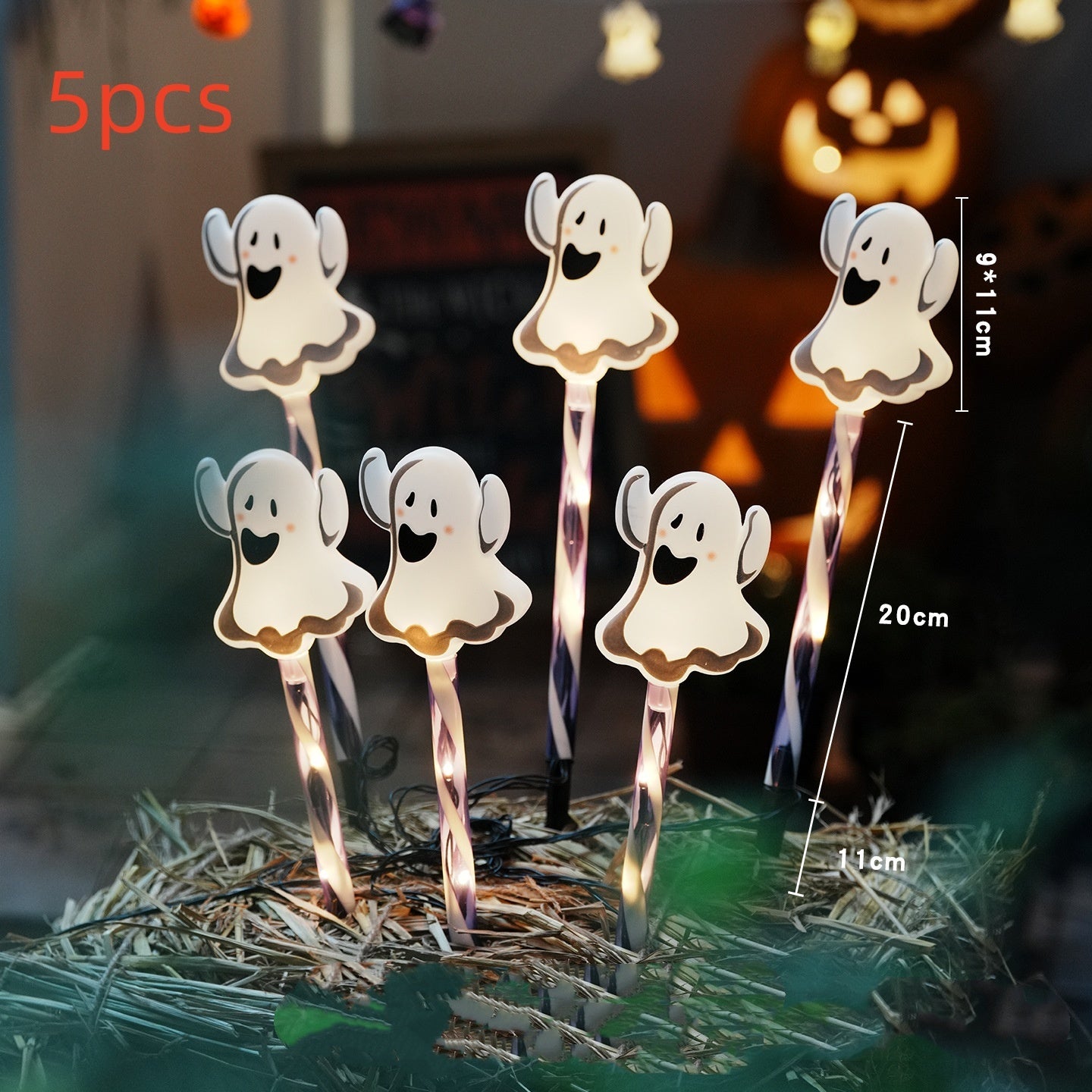 Halloween Deko – LED Geister Gartenlichter für Halloweenpartys und Außenbereich