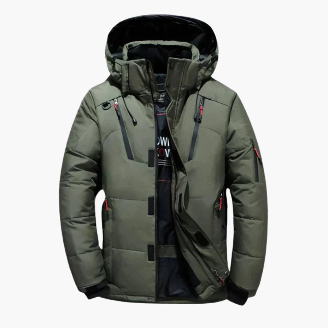 Herren Daunenjacke Winter Outdoor Warm Sportlich mit Kapuze – Elegante Steppjacke für Alltag & Freizeit