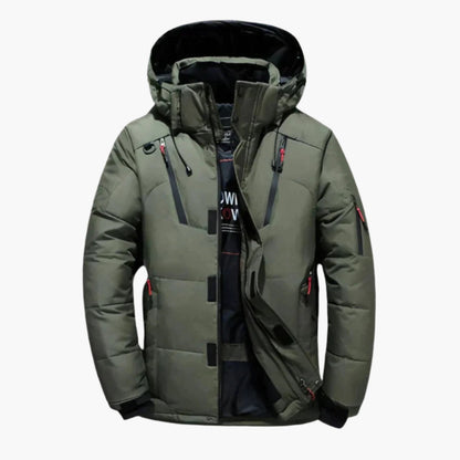 Herren Daunenjacke Winter Outdoor Warm Sportlich mit Kapuze – Elegante Steppjacke für Alltag & Freizeit